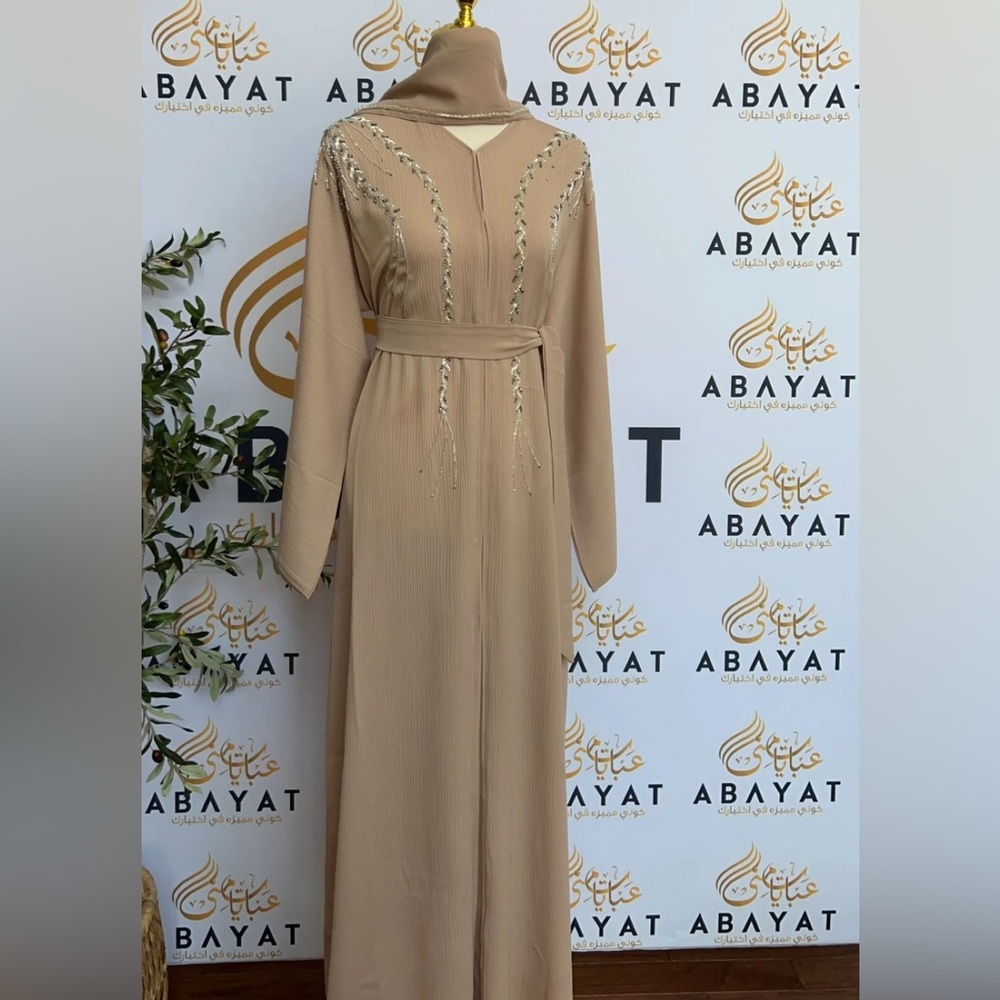 Abayat Muna Peach Elegance Abaya, Size 56/L